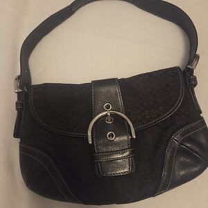 Coach Black and Brown Shoulder Bag